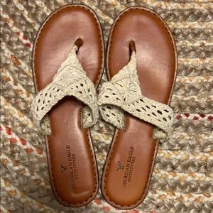 American eagle crotchet sandals size 9